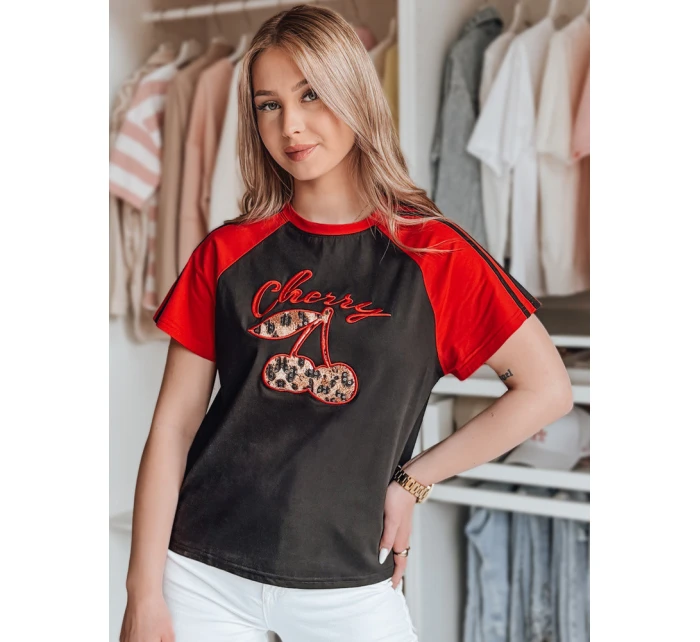 Dámske tričko s 3D efektom CEKINKA black FashionStreet RY2865