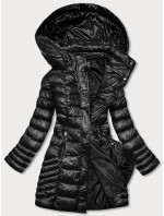 Ľahká čierna dámska zimná prešívaná bunda (Z2821-1)