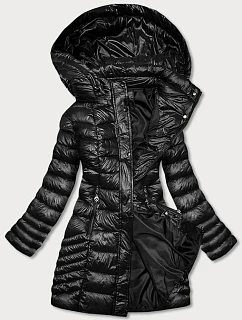 Dámska ľahká prešívaná zimná bunda čierna (z2821-1)