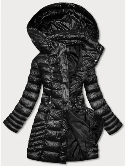 Dámska ľahká prešívaná zimná bunda čierna (z2821-1)