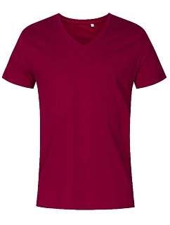 Pánské tričko X.O s výstřihem do V 40. berry model 22515228 - Promodoro