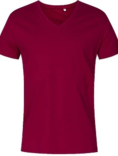 Promodoro 1425 Pánské tričko X.O s výstřihem do V 40.1425 berry