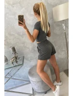 Bavlněná souprava s kraťasy grafitová Bavlněná souprava s kraťasy grafitová