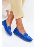 Damskie Zamszowe Mokasyny Kobaltowe Lenvie