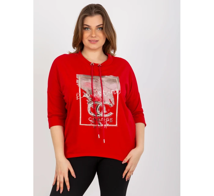 Dámská halenka RV BZ model 18025754 červená - FPrice Dámská halenka RV BZ model 18025754 červená - FPrice