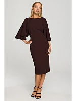 Šaty M700 s kimono rukávmi – hnedé