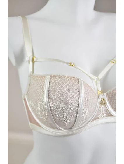 Dámská podprsenka LIGHT CREME BALCONETTE model 18707755 - MEDIOLANO Dámská podprsenka LIGHT CREME BALCONETTE model 18707755 - MEDIOLANO