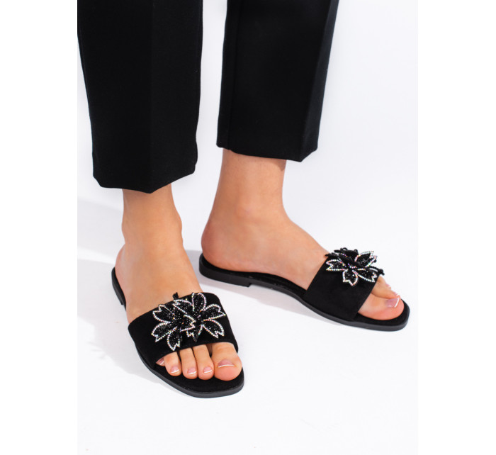 Praktické čierne dámske ponožky bez päty