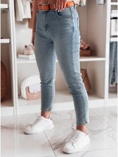 Dámske džínsové nohavice slim fit CURVITA modré FashionStreet UY2471