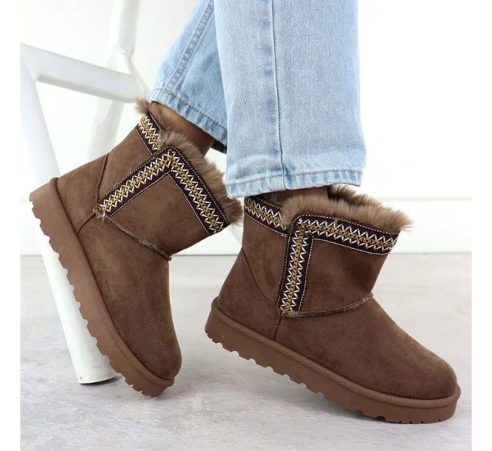 Dámske semišové hnedé snehové topánky Potocki 06303 Dámske semišové hnedé snehové topánky Potocki 06303