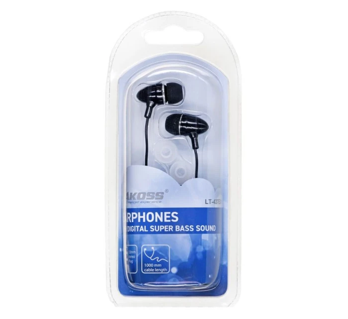 Slúchadlá VAKOSS LT-437EX (do uší; NO; čierna farba)