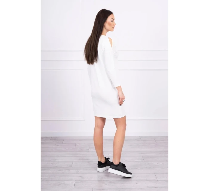 Šaty s potlačou Honey girl ecru