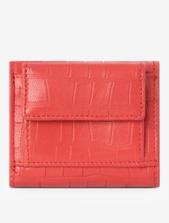Dámská Malá Peněženka Z Kůže Vzor  Červená model 21644745 - NOBO