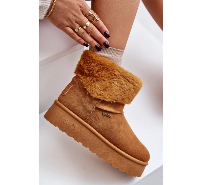 Sněhule na platformě s kožíškem Big Star model 21677558 Camel - Big Star Shoes Sněhule na platformě s kožíškem Big Star model 21677558 Camel - Big Star Shoes
