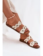 Dámské Pantofle Se Zlatými Bílé model 21699117 - Boto