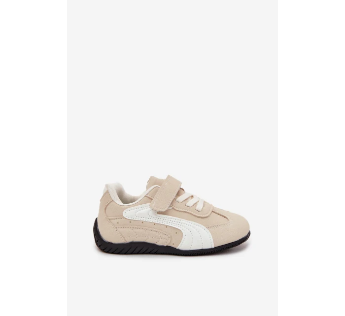 Dětské sportovní boty s přezkou béžové model 21731729 - Boto