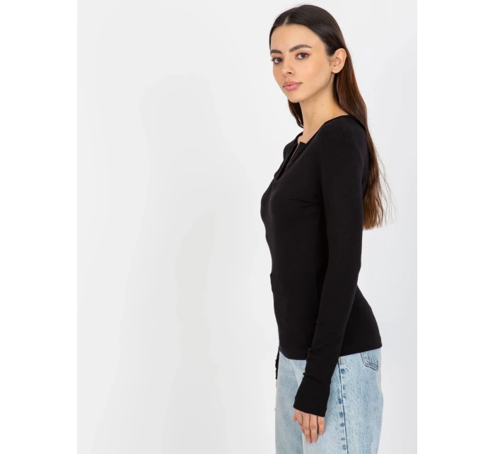 Dámská halenka EM BZ model 18027471 černá - FPrice Dámská halenka EM BZ model 18027471 černá - FPrice