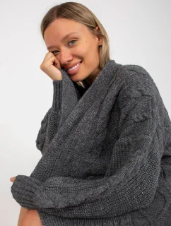 Dámsky sveter LC SW 8032 tmavo šedý