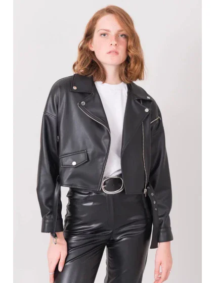 Dámska kožená motorkárska bunda 15746 - BSL
