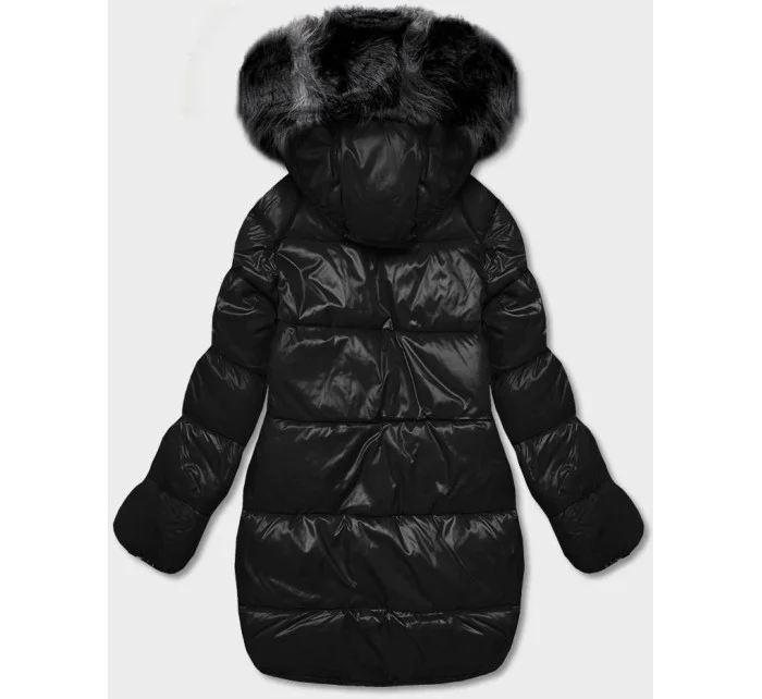 Šedo-čierna obojstranná oversize bunda (h-1088-61)