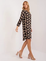 Šaty D73771M30427A čierno-béžové