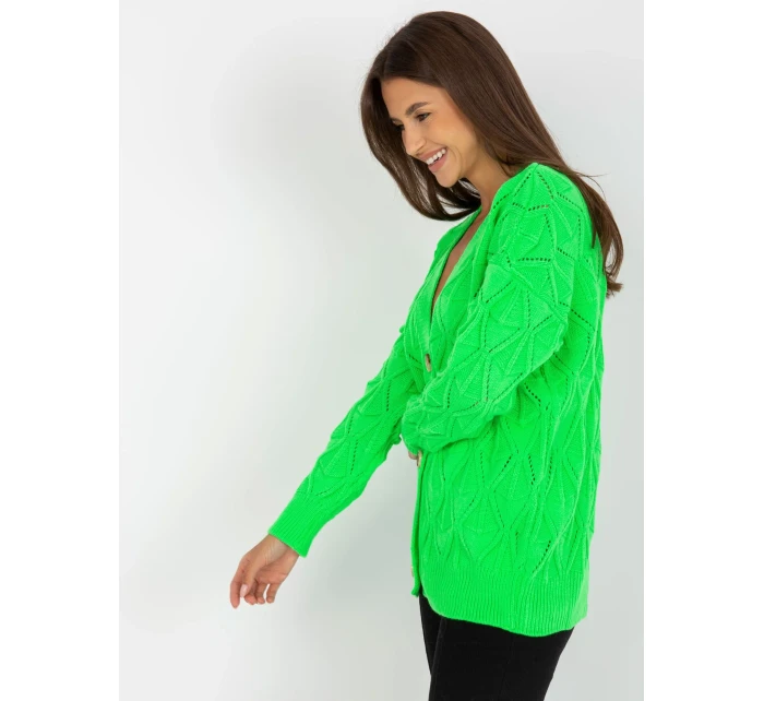 Dámsky sveter LC SW 8035 fluo zelená Dámsky sveter LC SW 8035 fluo zelená