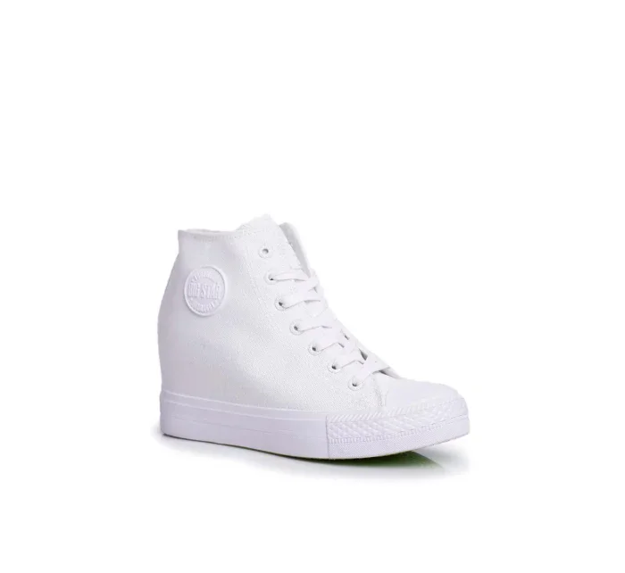 Dámské tenisky na klínku model 20116386 Bílá - Big Star