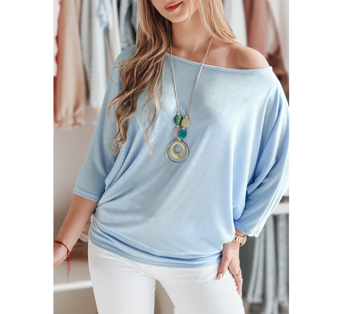 Dámska oversize maslová blúzka s príveskom LUZVIA modrá FashionStreet RY2772