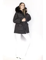 Čierna dámska prechodná bunda nadmernej veľkosti (ag6-27)