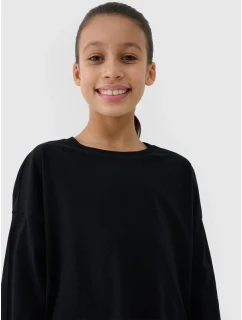 Dívčí oversize hladký rukáv s dlouhým rukávem model 21435569 - 4F