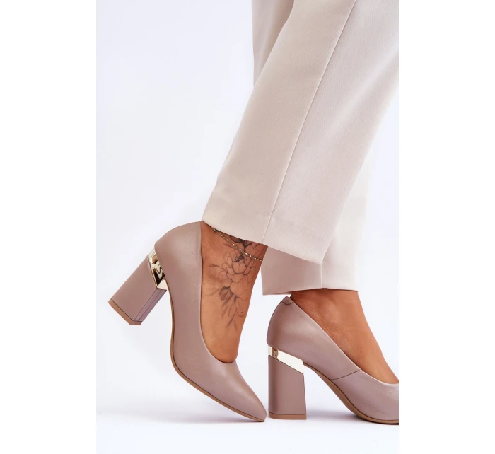 Zazoo model 21615922 Kožené Lodičky Beige - Boto