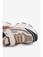 Sneakersy Buty Sportowe Dziecięce Na Rzep Beżowe Ronivelle