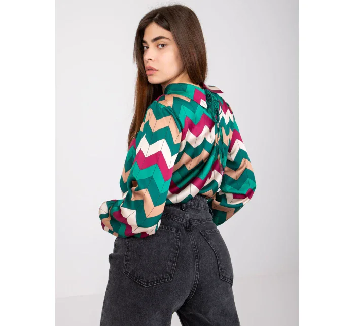 Blúzka DHJ BZ 12311.49P tmavo zelená