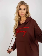 Mikina VI BL 335.25X tmavo hnedá