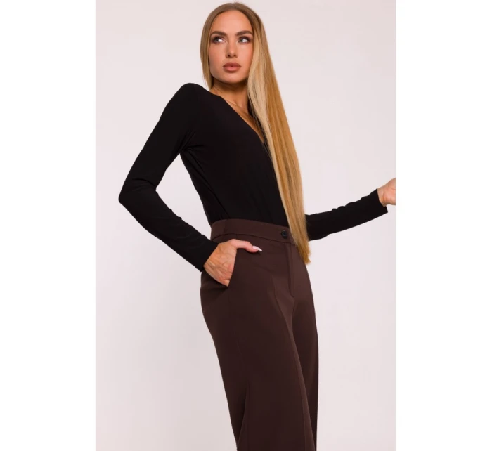 M875 Široké nohavice - hnedé