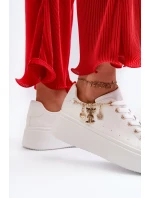 Dámske tenisky na platforme s príveskami, White Tivissa Dámske tenisky na platforme s príveskami, White Tivissa