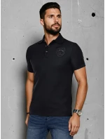 Pánská polokošile s nášivkou černá Dstreet model 21987834 - FashionStreet