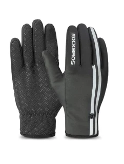 Rockbros zimné cyklistické rukavice S077-7 čierne M