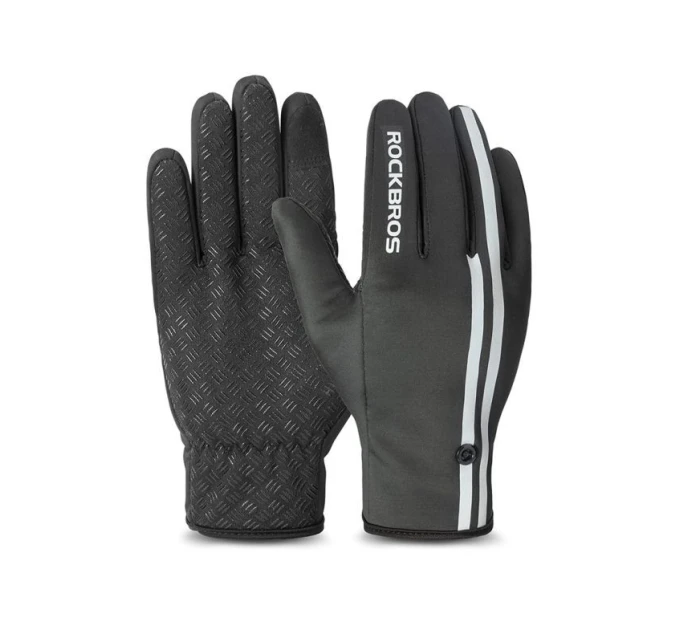 Rockbros zimné cyklistické rukavice S077-7 čierne M