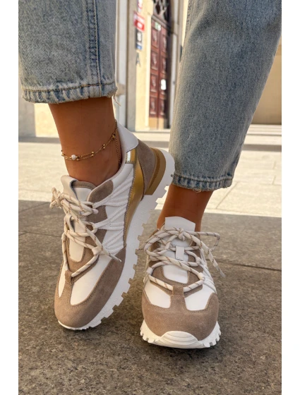 Kožené Polobotky Sneakers Dámské model 21693232 - Artiker