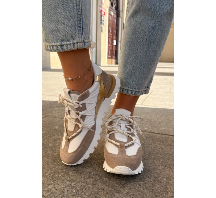 Kožené Polobotky Sneakers Dámské model 21693232 - Artiker