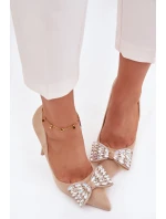 Lodičky s a krystaly Béžové model 21788279 - Boto Lodičky s a krystaly Béžové model 21788279 - Boto