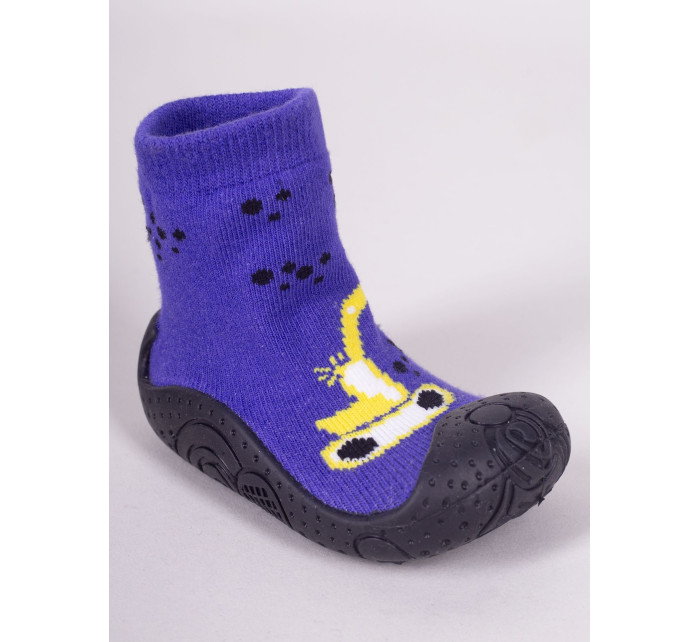 Yoclub Protišmykové ponožky s gumovou podrážkou P1 Blue