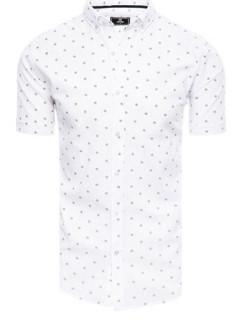 Dstreet pánske biele tričko s krátkym rukávom KX1031