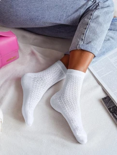 Dámske azurové ponožky - biele