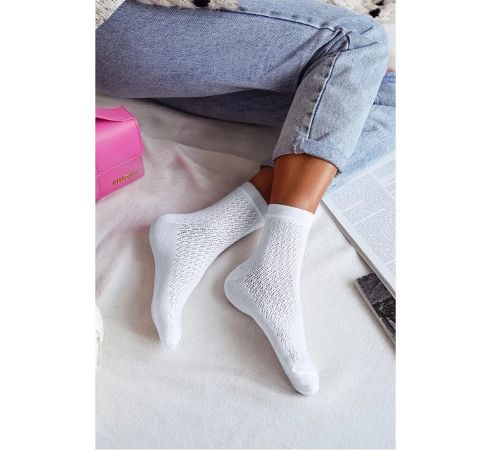 Dámske azurové ponožky - biele Dámske azurové ponožky - biele