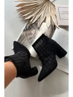 Dámske čižmy D&A na kolíku - čierne Dámske čižmy D&A na kolíku - čierne