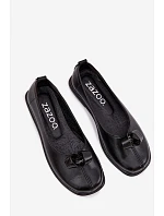 Dámske kožené poltopánky 379 black - Zazoo