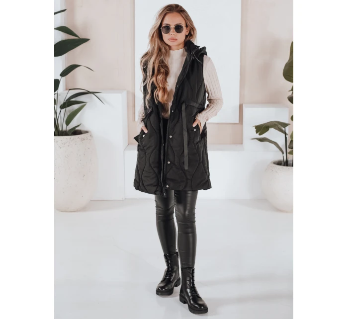Dámska prešívaná vesta WELIA black FashionStreet TY3294