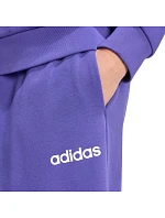 Dámske nohavice adidas Essentials Linear French Terry Cuffed, fialové, KF8363